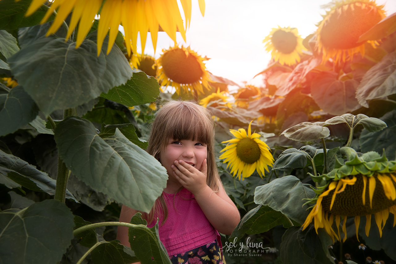 Kinderfotoshooting Sonnenblumen